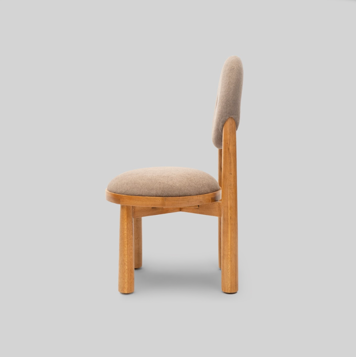 Minimalistic Autumn Halo Bouclé Chair