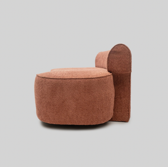 Mocha Mousse Verve Curvilinear Sofa
