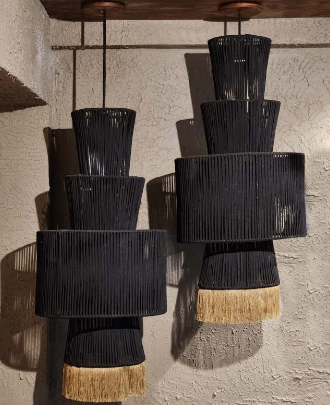 Noir Fringe Sculptural Lights