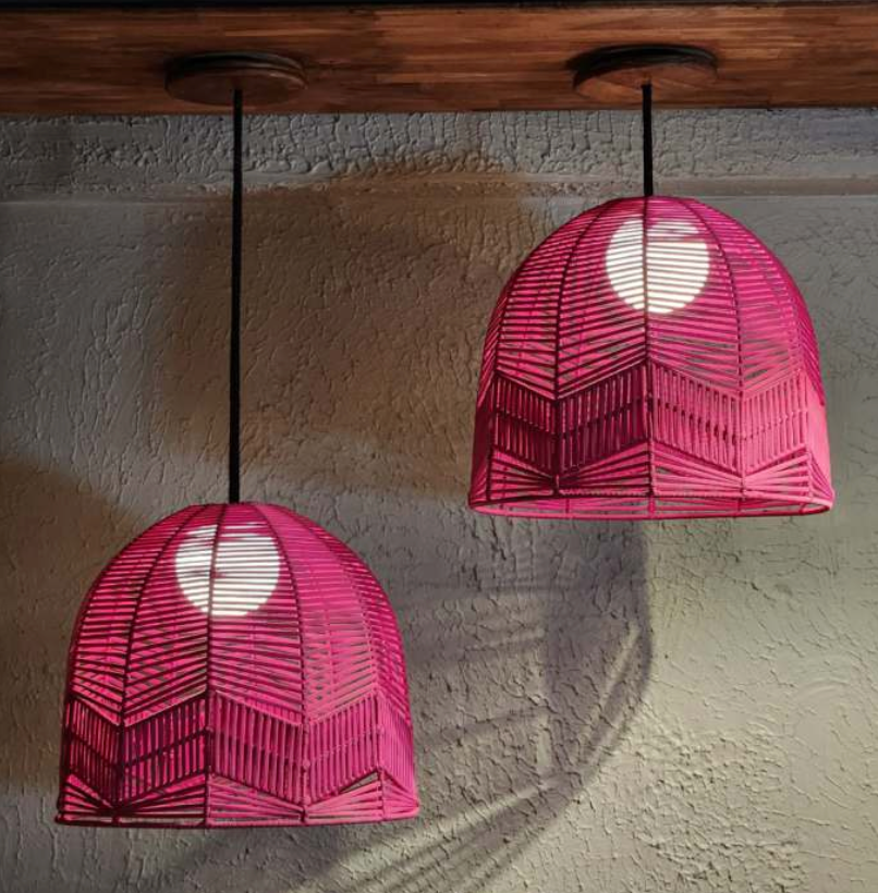 Fuchsia Dome Pair
