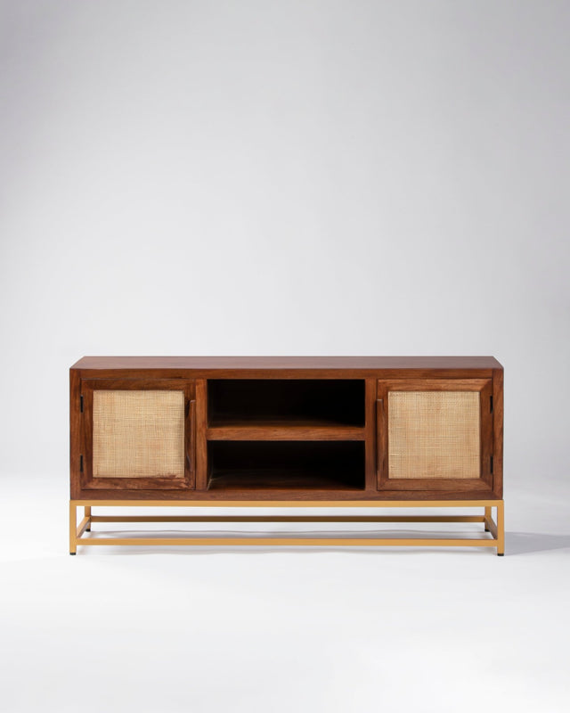 Bristol Vintage Weave Rattan TV Cabinet - TV Unit - Bareeki