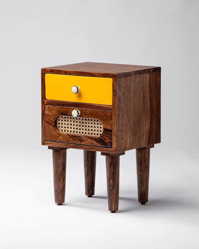 Pop Art Retro Solid Wood Bedside Table - Bedside Table - Bareeki