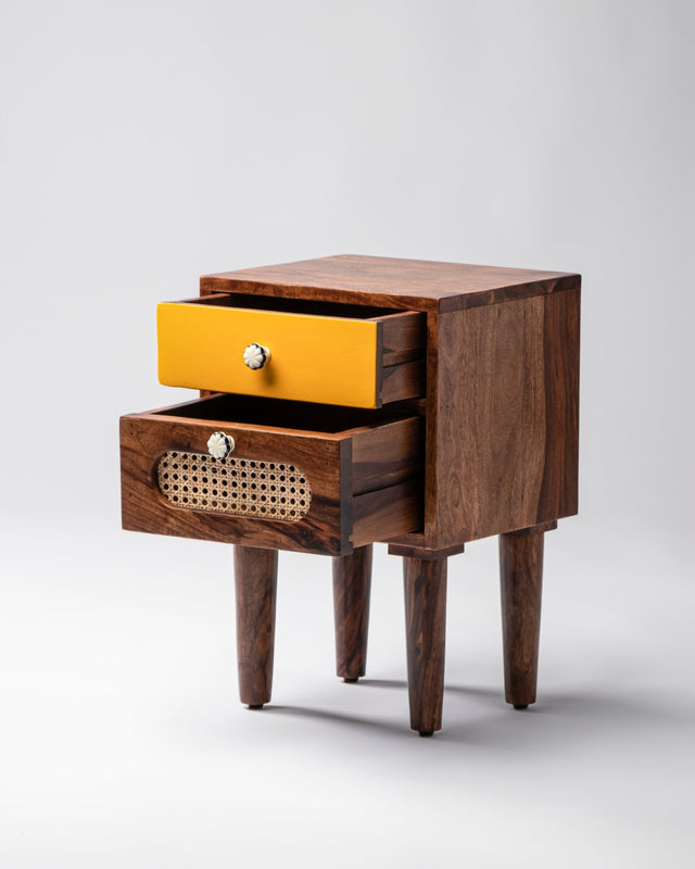 Pop Art Retro Solid Wood Bedside Table - Bedside Table - Bareeki