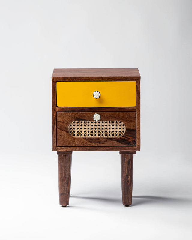 Pop Art Retro Solid Wood Bedside Table - Bedside Table - Bareeki