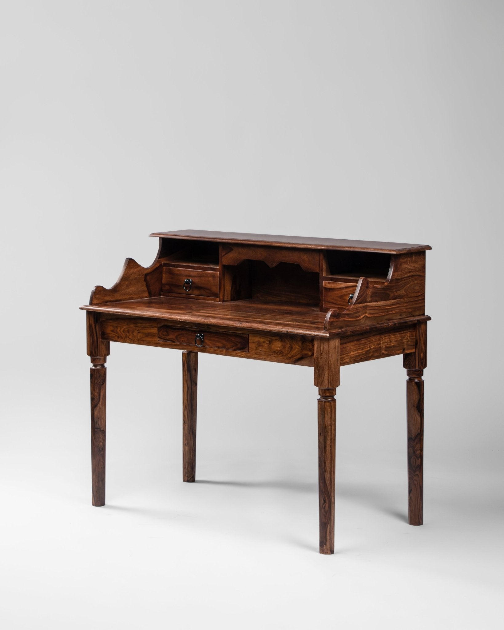 Rajputana Imperial Solid Wood Study Table - Study Table - Bareeki