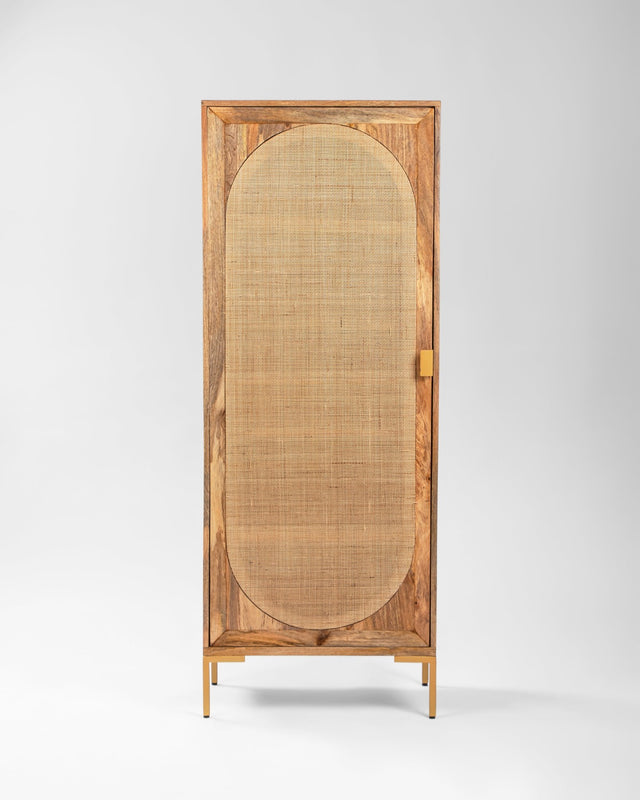 Winchester Vintage Weave Rattan Cupboard - Cupboard - Bareeki