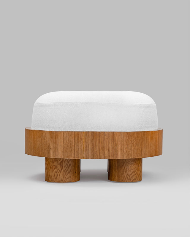 Round Wave Bouclé Multifunction Stool