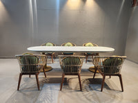 Sunburst Oval Luxe Table and Chairs