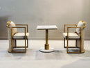 Artisanal Luxe Pedestal Table and Chair