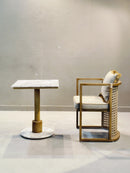 Artisanal Luxe Pedestal Table and Chair