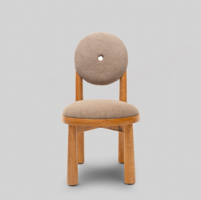 Minimalistic Autumn Halo Bouclé Chair