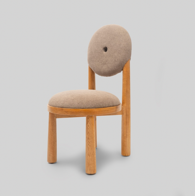Minimalistic Autumn Halo Bouclé Chair