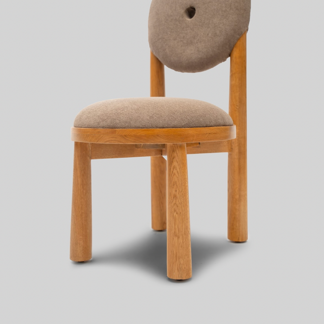 Minimalistic Autumn Halo Bouclé Chair