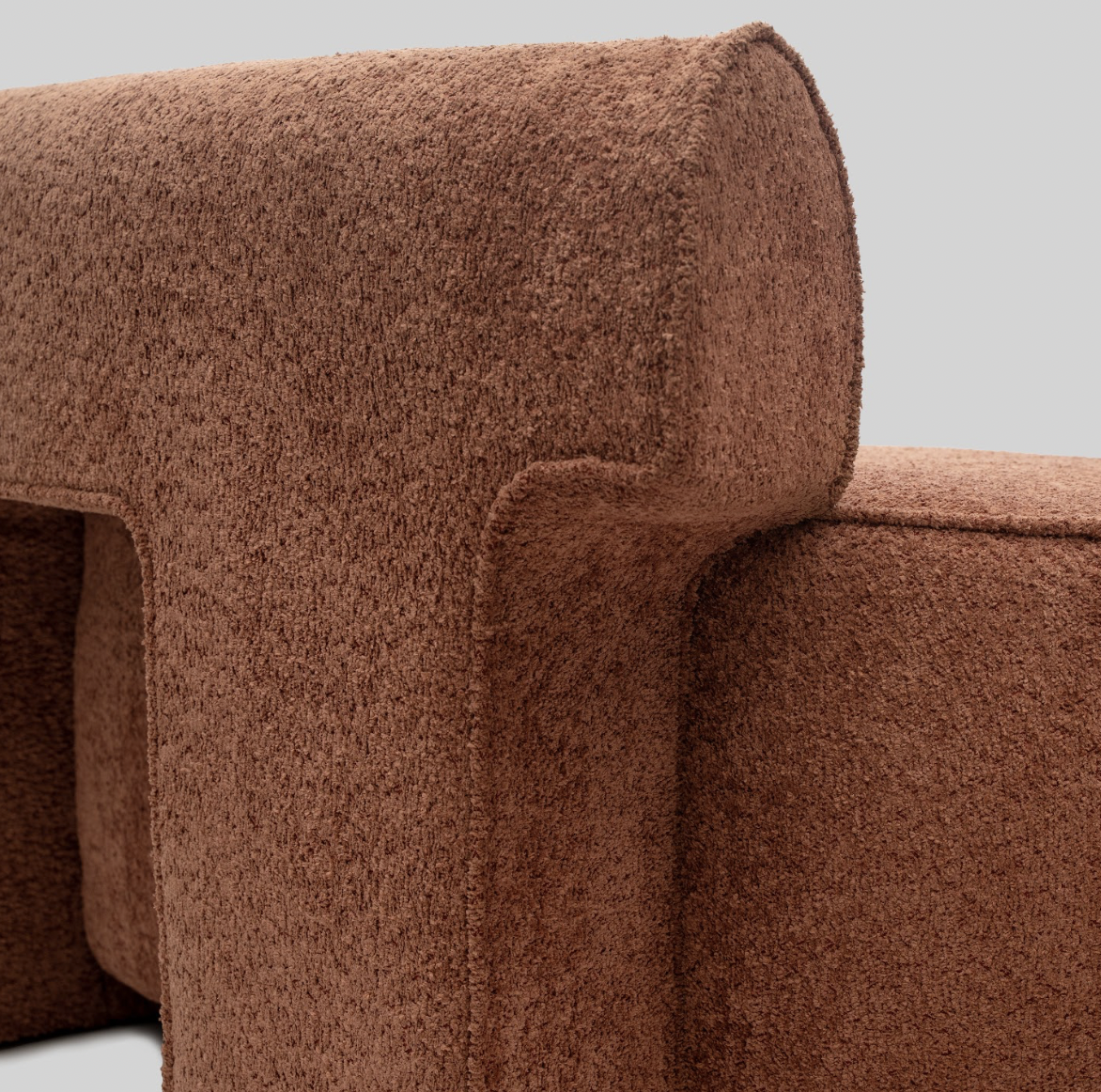 Mocha Mousse Verve Curvilinear Sofa