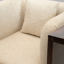 Ivory Wave Boxwood Single Seater Bouclé Sofa