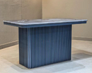 Ribbed Base Marble-Top Table