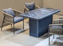 Ribbed Base Marble-Top Table