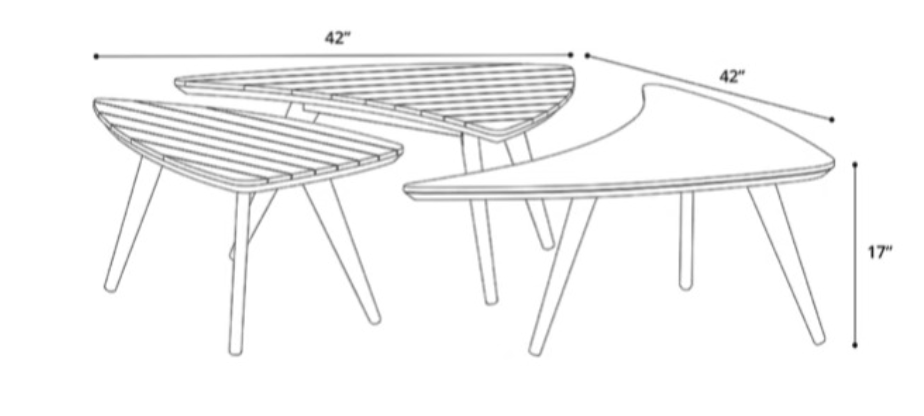 Tri-Top Coffee Table