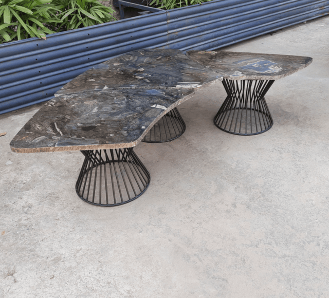 AeroStone Metal Coffee Table - Bareeki