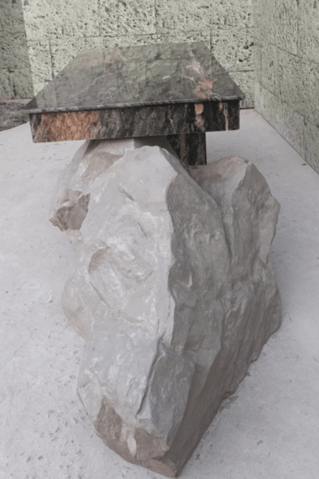 Angular Stone Fusion Outdoor Center Table - Bareeki