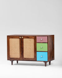 Bauhaus Inspired Retro Solid Wood Storage Cabinet - Cabinet - Bareeki