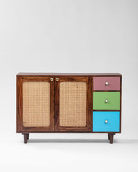 Bauhaus Inspired Retro Solid Wood Storage Cabinet - Cabinet - Bareeki