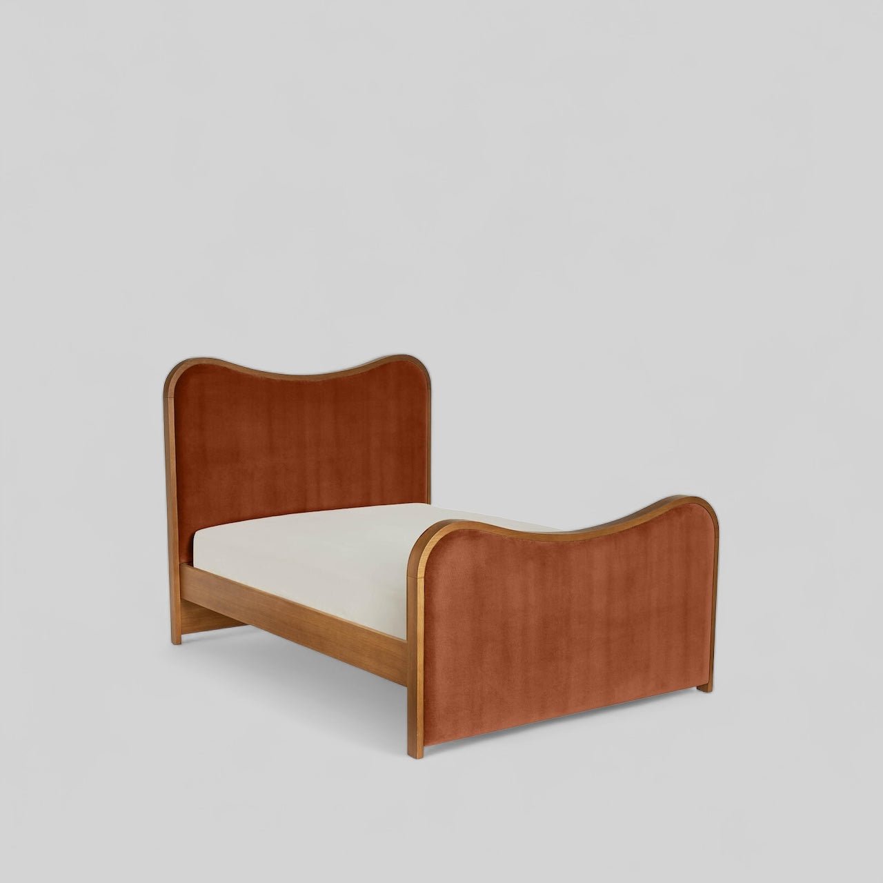 Caramel Curved Bed