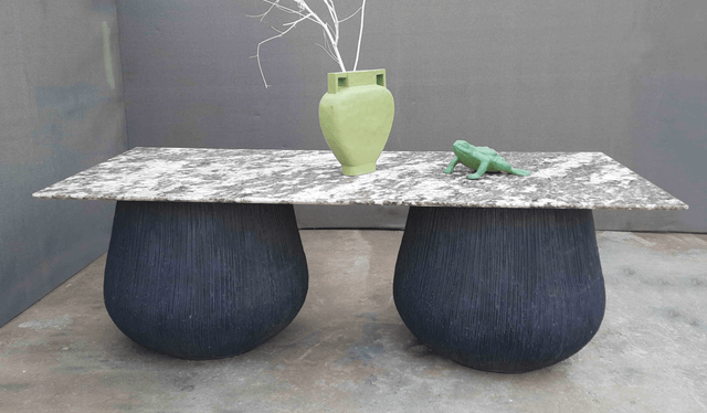 Carbon Charm All Weather Stone Table - Bareeki