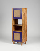 East India Company Mango Wood and Cane Bookshelf - Bookshelf - Bareeki