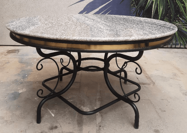 Golden Rimstone Elegance Coffee Table - Bareeki