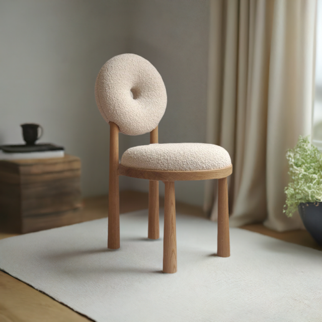 Minimalistic Halo Bouclé Chair