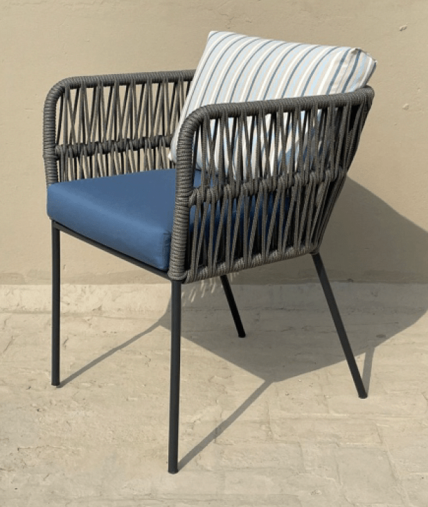 Graphite Rope Chair Set - Bareeki