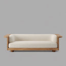 Ivory Wave Boxwood Bouclé Sofa - Bareeki