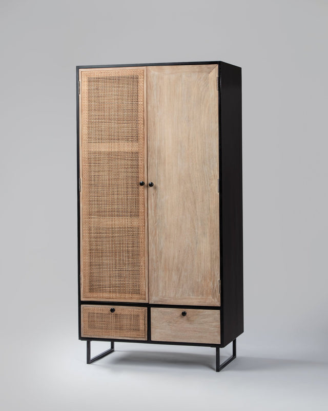 Nordic Spartan Rattan Wardrobe - Wardrobe - Bareeki