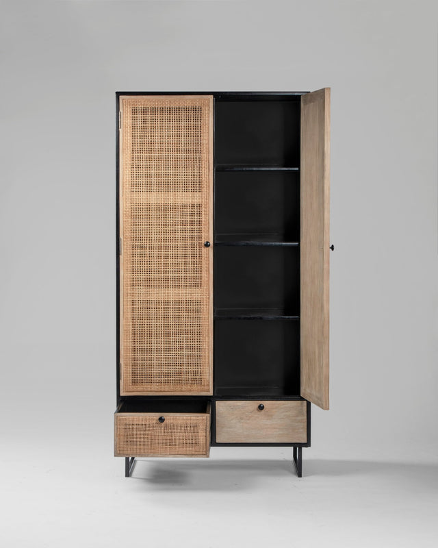 Nordic Spartan Rattan Wardrobe - Wardrobe - Bareeki