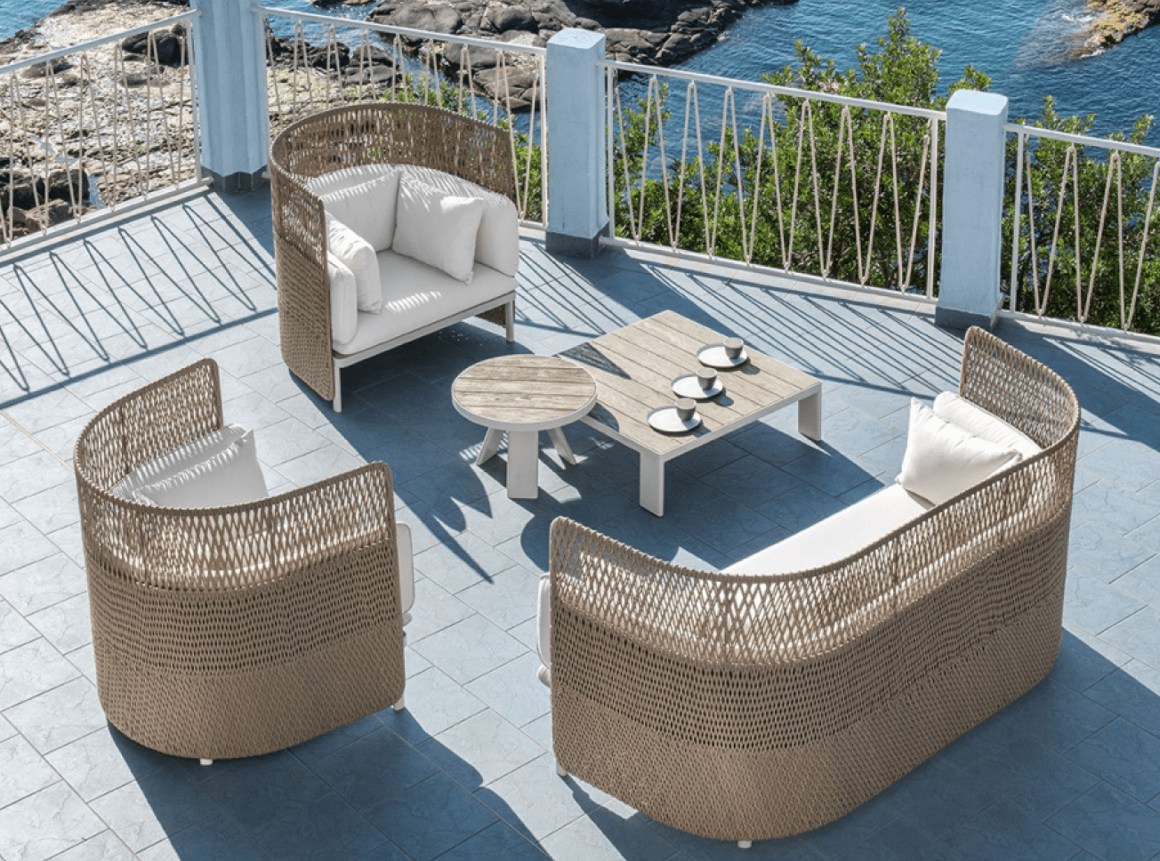 Oversized Wicker Lounge