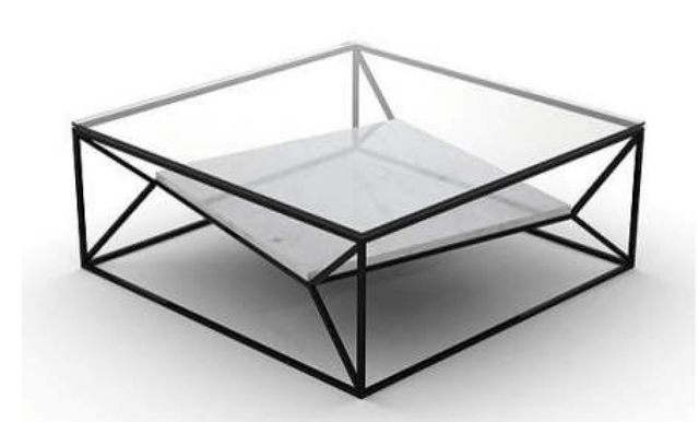 PrismStone Slant - Top Coffee Table - Bareeki