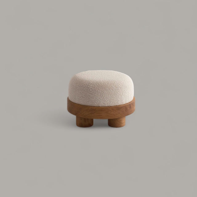 Round Wave Bouclé Multifunction Stool - Bareeki