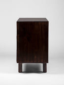 Scandinavian Contemporary Mango Wood and Cane Chest of Drawers - Chest of Drawer - Bareeki