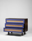 Scandinavian Contemporary Mango Wood and Cane Chest of Drawers - Chest of Drawer - Bareeki