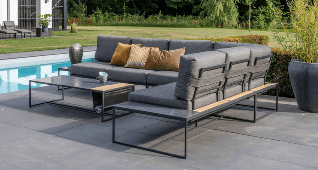 Square Terra Metal and Wood Outdoor - Bareeki