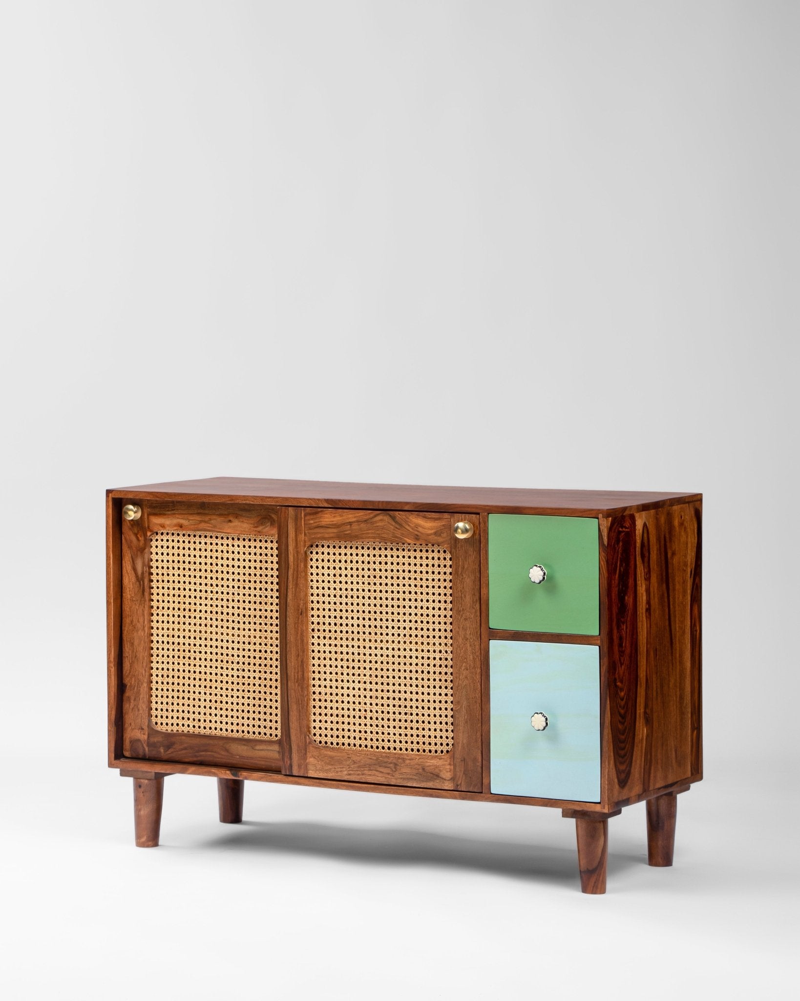 Steampunk Inspired Retro Solid Wood TV Cabinet