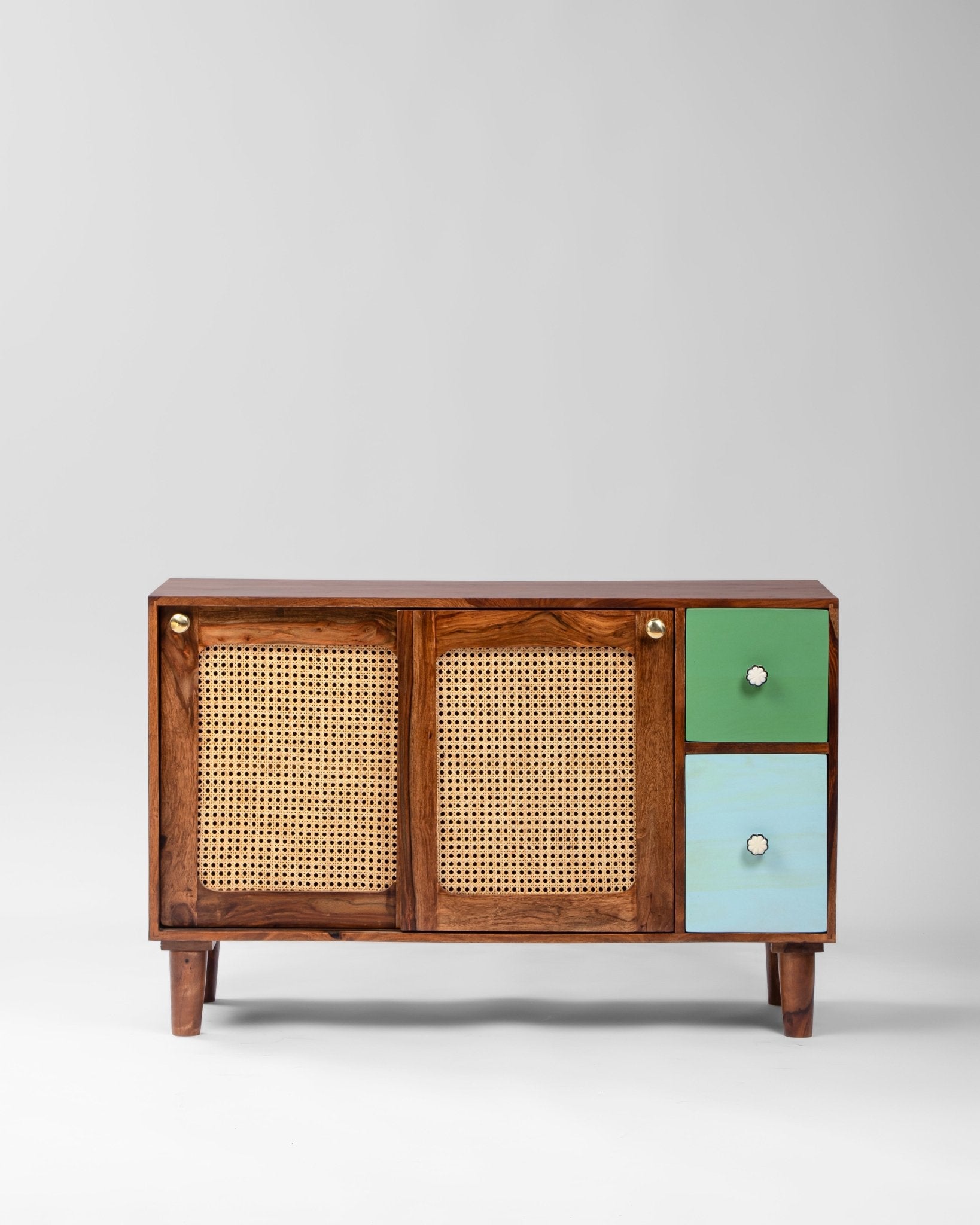 Steampunk Inspired Retro Solid Wood TV Cabinet