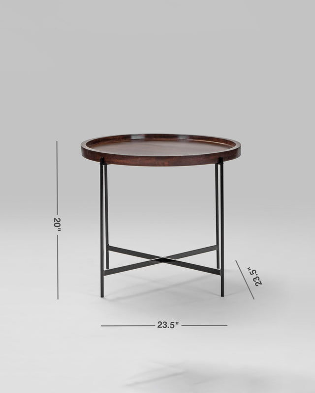 Sumāto Teak End Table - End Table - Bareeki