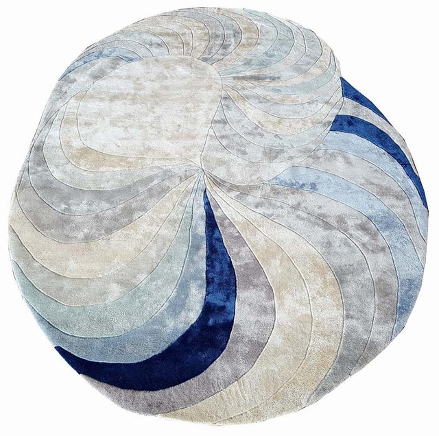 Wabi Sabi Golden Spiral - hand tufted carpet - Bareeki