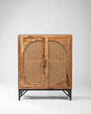 Woven Cane Two Door Sideboard - Sideboard - Bareeki