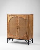 Woven Cane Two Door Sideboard - Sideboard - Bareeki